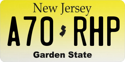 NJ license plate A70RHP