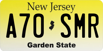 NJ license plate A70SMR