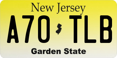 NJ license plate A70TLB