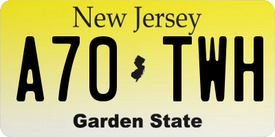NJ license plate A70TWH