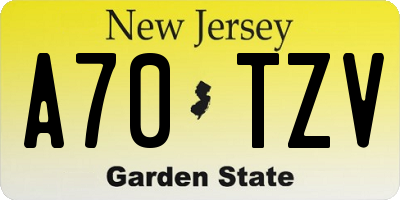 NJ license plate A70TZV