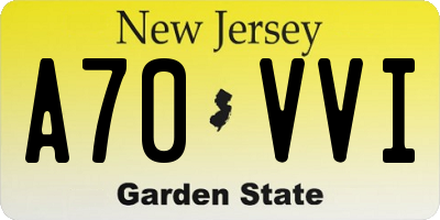 NJ license plate A70VVI