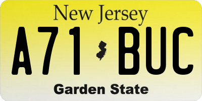 NJ license plate A71BUC