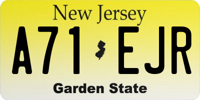 NJ license plate A71EJR