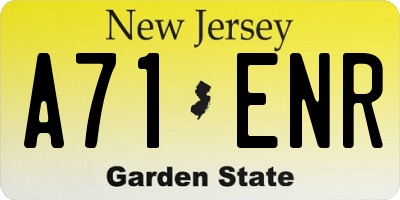 NJ license plate A71ENR