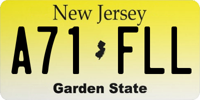 NJ license plate A71FLL