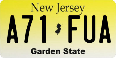 NJ license plate A71FUA