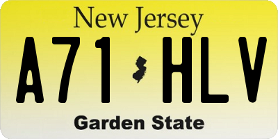 NJ license plate A71HLV