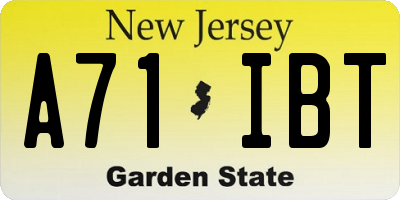 NJ license plate A71IBT