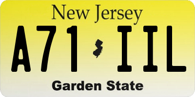 NJ license plate A71IIL
