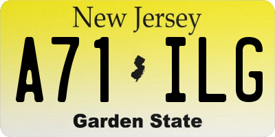 NJ license plate A71ILG