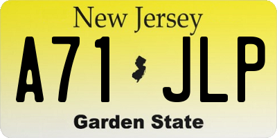NJ license plate A71JLP