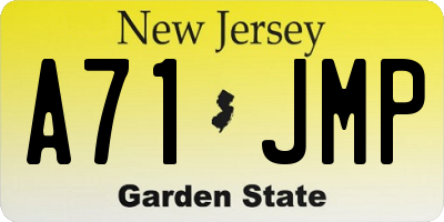 NJ license plate A71JMP