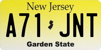 NJ license plate A71JNT