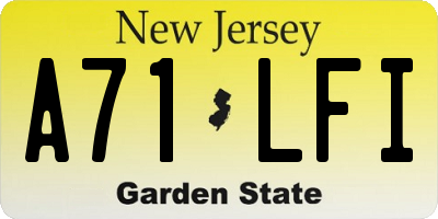 NJ license plate A71LFI