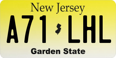 NJ license plate A71LHL