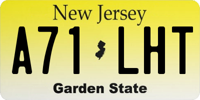 NJ license plate A71LHT