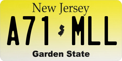 NJ license plate A71MLL