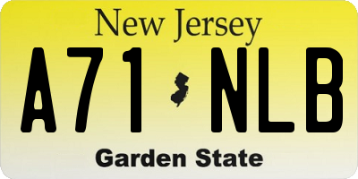 NJ license plate A71NLB