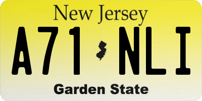 NJ license plate A71NLI