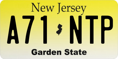 NJ license plate A71NTP