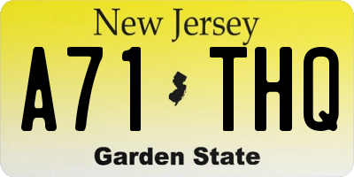NJ license plate A71THQ