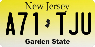 NJ license plate A71TJU