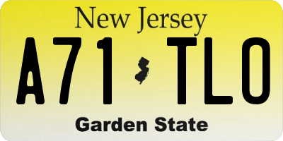 NJ license plate A71TLO