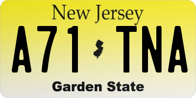 NJ license plate A71TNA