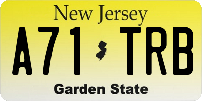 NJ license plate A71TRB
