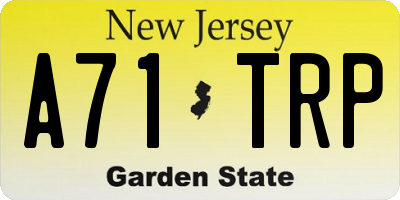 NJ license plate A71TRP