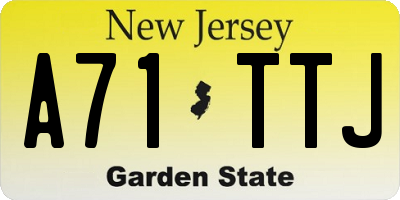 NJ license plate A71TTJ