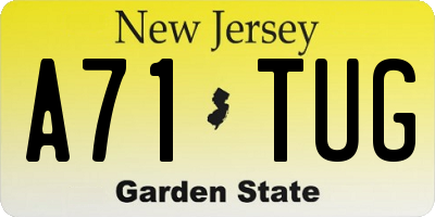 NJ license plate A71TUG