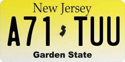 NJ license plate A71TUU