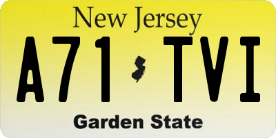 NJ license plate A71TVI