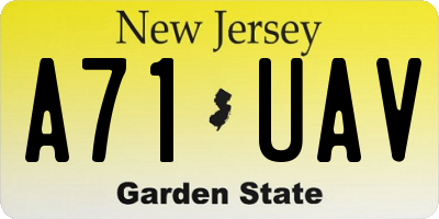 NJ license plate A71UAV