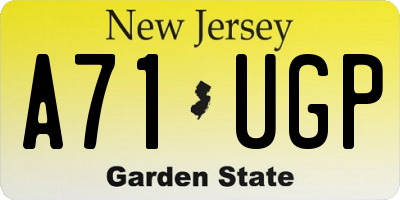 NJ license plate A71UGP