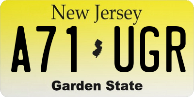 NJ license plate A71UGR