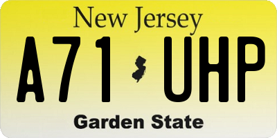 NJ license plate A71UHP