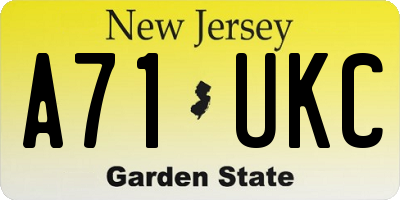 NJ license plate A71UKC