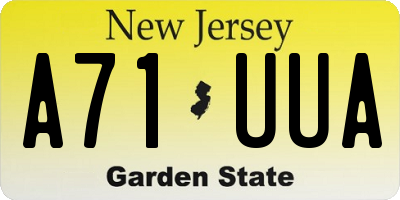 NJ license plate A71UUA