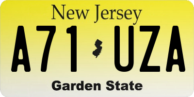 NJ license plate A71UZA
