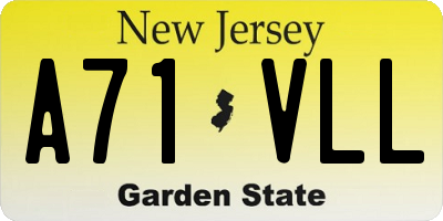 NJ license plate A71VLL