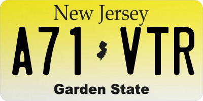 NJ license plate A71VTR