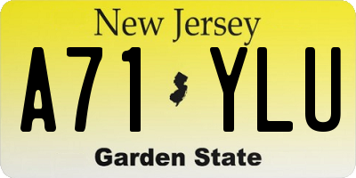 NJ license plate A71YLU