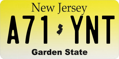NJ license plate A71YNT