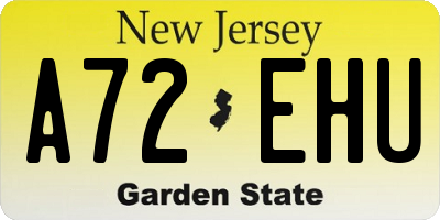 NJ license plate A72EHU