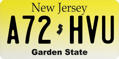 NJ license plate A72HVU