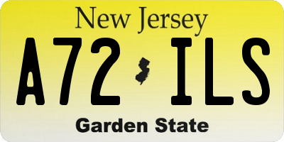 NJ license plate A72ILS