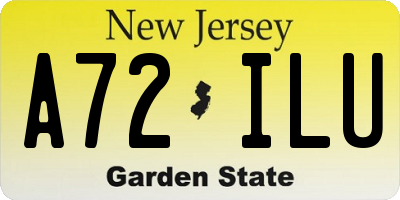 NJ license plate A72ILU